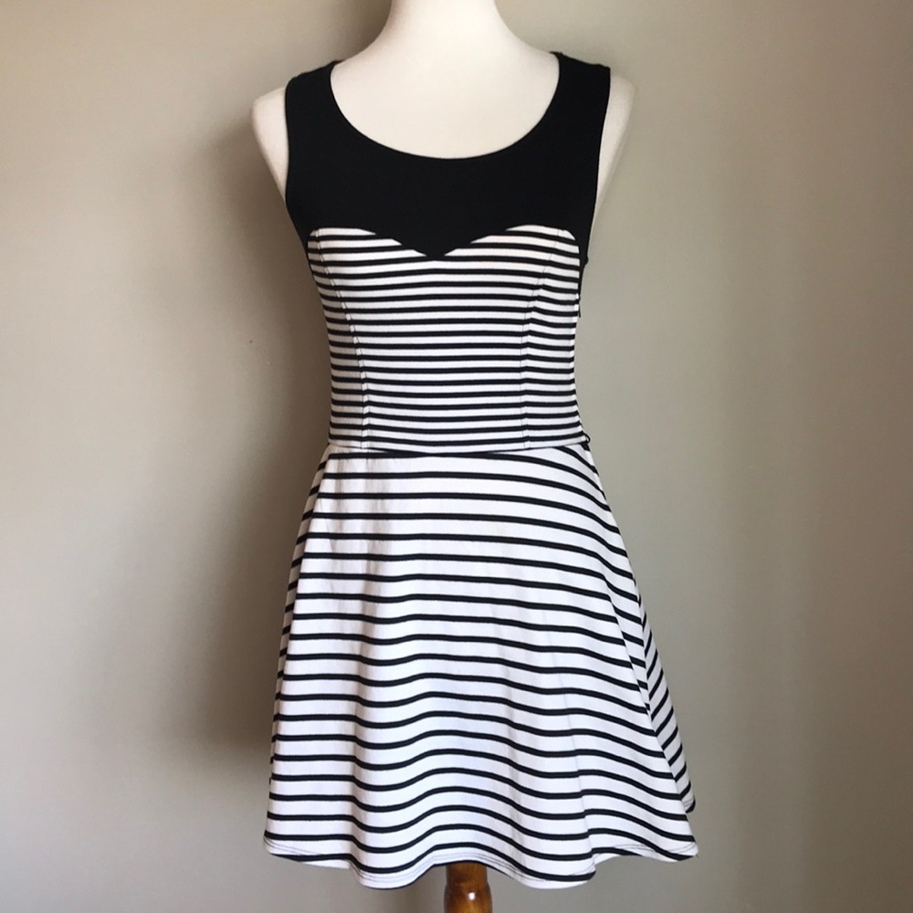 Adorable striped fit and flare dress!!